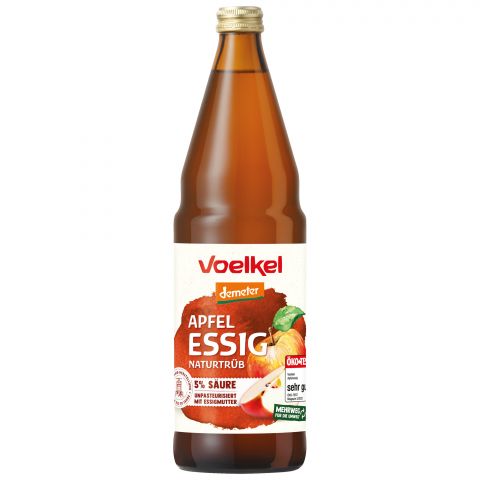 Apfelessig naturtr�b, mit 5% S�ure - nicht erhitzt (Voelkel)