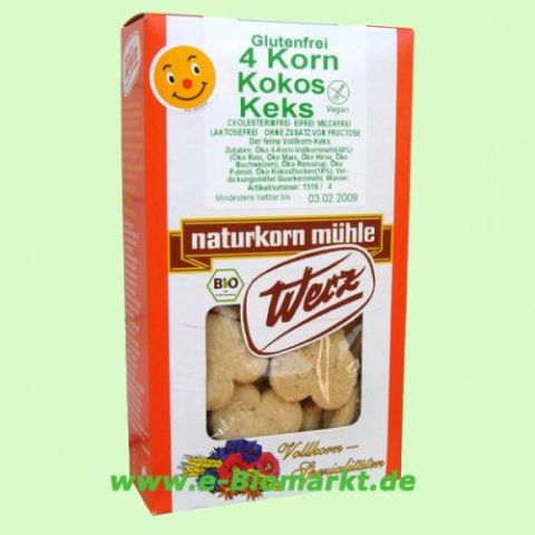 4-Korn-Vollkorn-Kokos-Keks, glutenfrei (Werz)