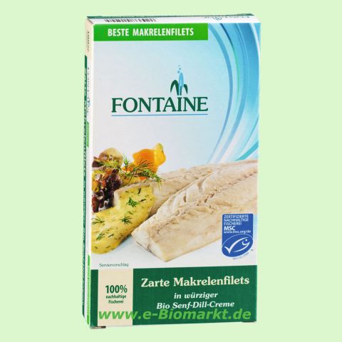 Zarte Makrelenfilets in w�rziger Senf-Dill-Creme (Fontaine)