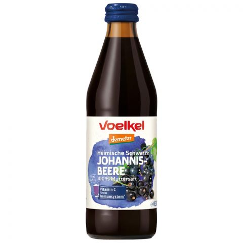 Schwarzer Johannisbeersaft, 100% Muttersaft (Voelkel)