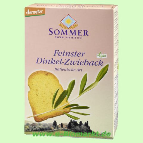 Feinster Dinkelzwieback italienischer Art (Sommer & Co.)