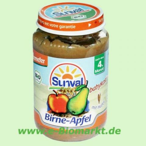 Birne-Apfel mit Hafer, nach dem 4. Monat (Sunval)