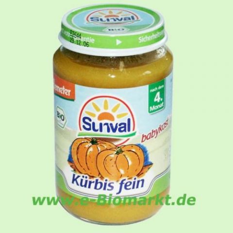 K�rbis fein, nach dem 4. Monat (Sunval)