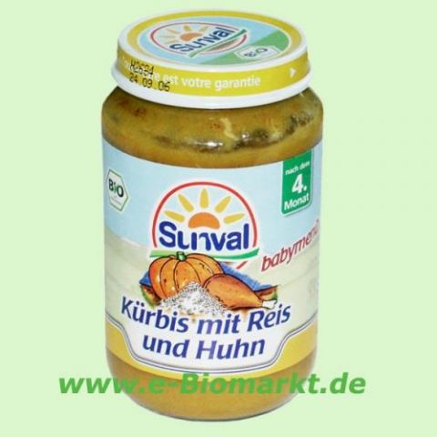K�rbis mit Reis und Huhn, nach dem 4. Monat (Sunval)