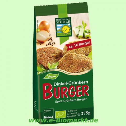 Dinkel-Gr�nkern Burger (Bohlsener M�hle)