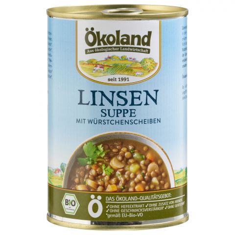 Linsensuppe, mit W�rstchenscheiben (�koland)