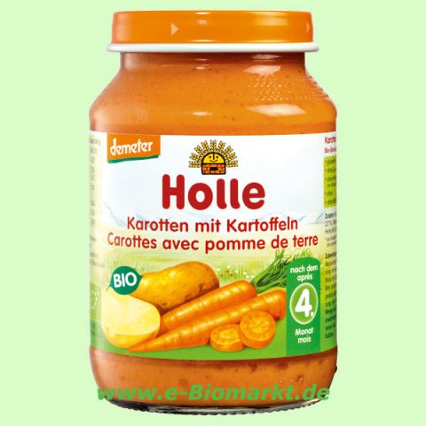 Karotten mit Kartoffeln, nach dem 4. Monat (Holle)