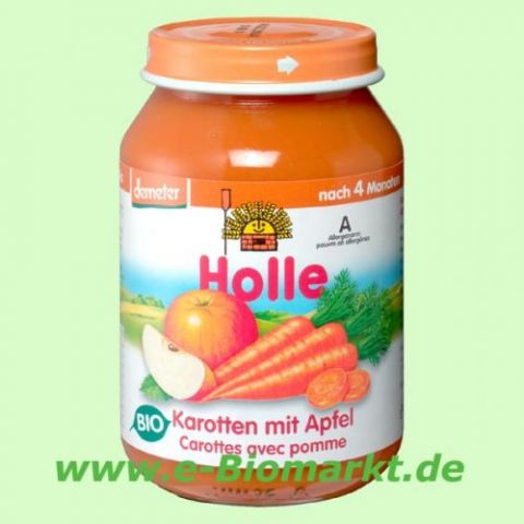 Karotten mit Apfel, nach dem 4. Monat (Holle)