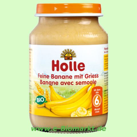 Feine Banane mit Griess, nach dem 4. Monat (Holle)