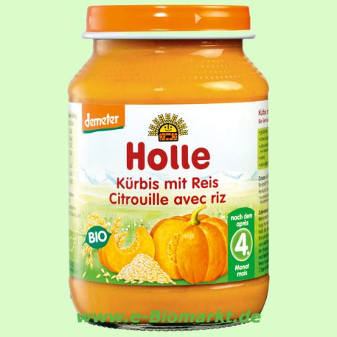 K�rbis mit Reis, nach dem 4. Monat (Holle)