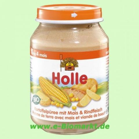 Kartoffelp�ree mit Mais und Rindfleisch, nach dem 4. Monat (Holl