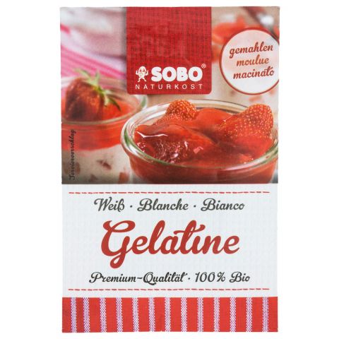 Bio-Gelatine, gemahlen, wei� (Sobo)