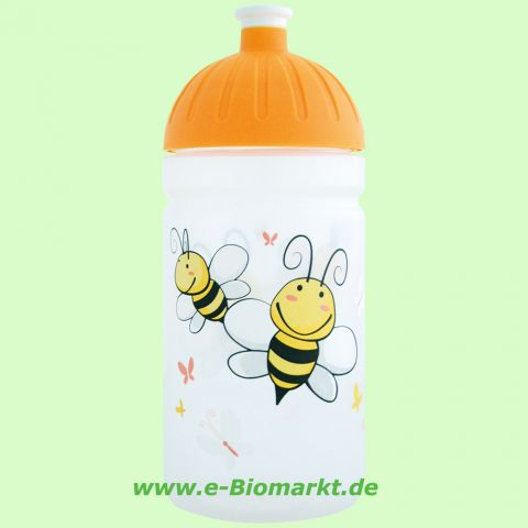 Trinkflasche ISYbe 500 ml, Blumen, lilatransparent/lila (ISYbe)