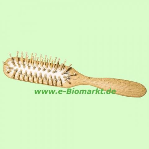 Holzhaarb�rste l�nglich, Buche, gerundete Ahornholzstifte (Redec