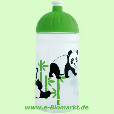 Trinkflasche ISYbe 500 ml, lachende K�he, transparent/hellgr�n (