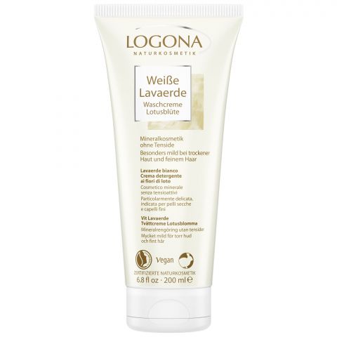 Wei�e Lavaerde Waschcreme Lotus (Logona)