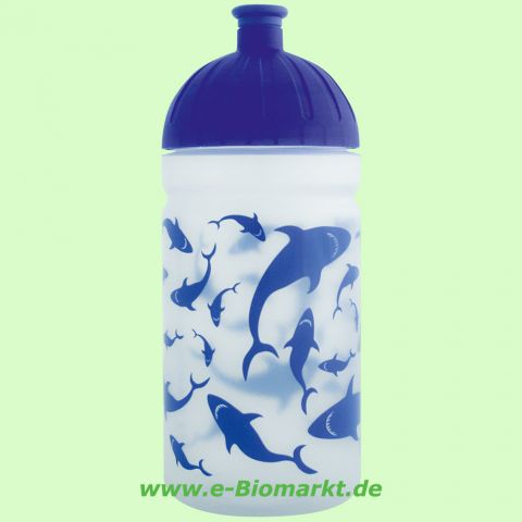 Trinkflasche ISYbe 500 ml, Fische, transparent/blau (ISYbe)