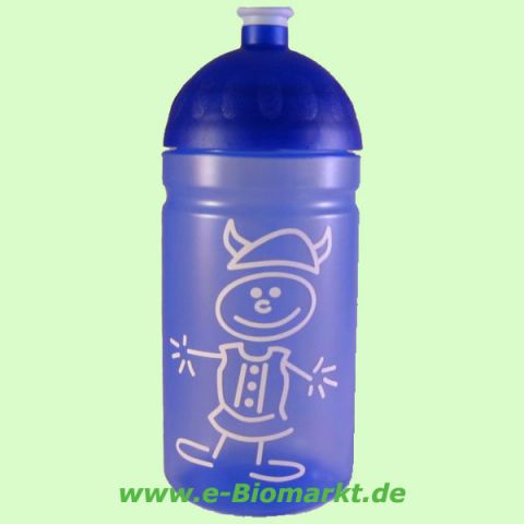 Trinkflasche ISYbe 500 ml, Wikinger, blautransparent/blau (ISYbe