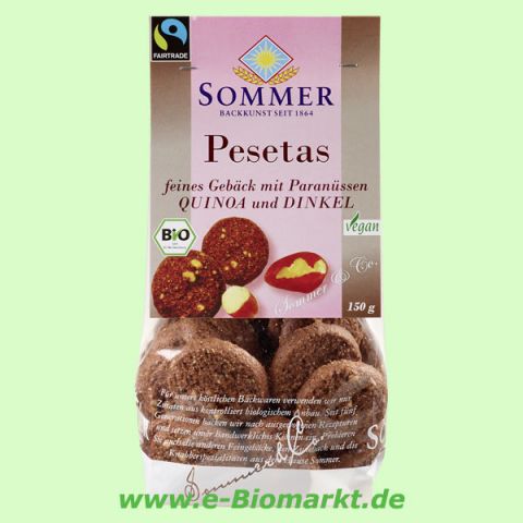 Pesetas-Dinkelgeb�ck, mit Quinoa, Kakao & Paran�ssen (Sommer & C