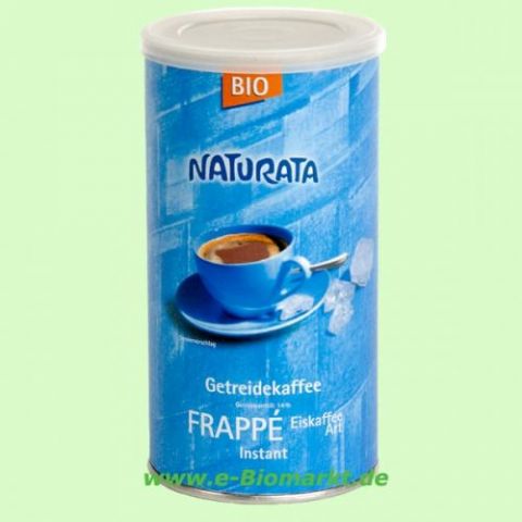 Frappe Eiskaffee aus Frucht- und Getreidekaffee (Naturata)