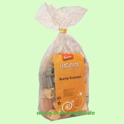 Bunte Kronen aus Hartweizengrie� (Naturata)