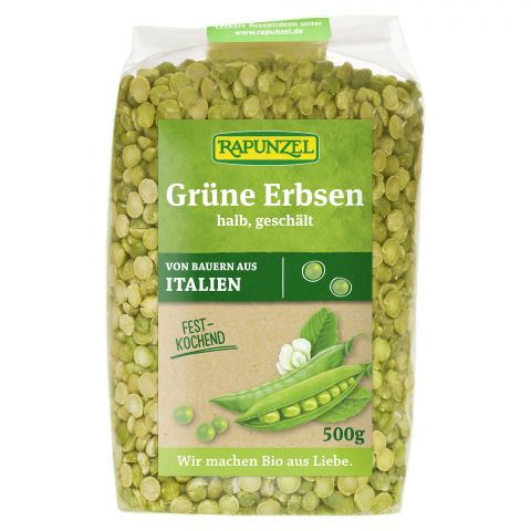 Gr�ne Erbsen halb, gesch�lt (Rapunzel)