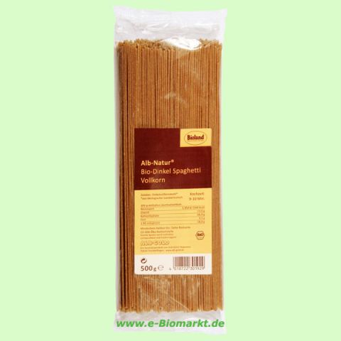 Dinkel-Vollkorn-Spaghetti ohne Ei (Alb-Natur)