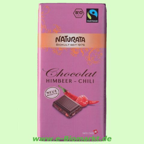 Chocolat Himbeer-Chili, FAIRTRADE (Naturata)