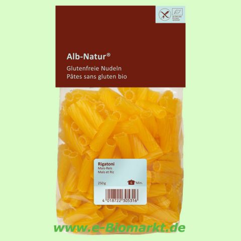 Mais-Reis Rigatoni glutenfrei (Alb-Natur)