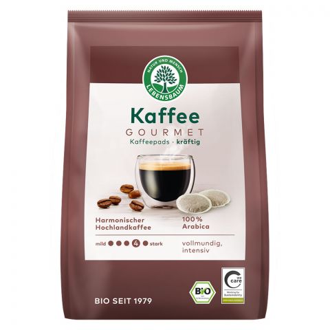 Gourmet-Caff� Crema kr�ftig Kaffeepads (Lebensbaum)