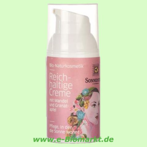 Reichhaltige Creme Mandel & Granatapfel (Sonnentor)