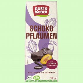 Pflaumen, in Bitterschokolade (Rosengarten)