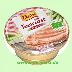 wie Teewurst, rein pflanzlich (Tartex)