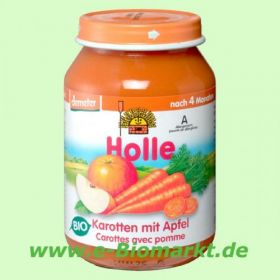 Karotten mit Apfel, nach dem 4. Monat (Holle)