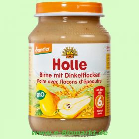 Birne mit Dinkelflocken (Holle)