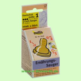 Kautschuk-Sauger, 3 Loch f�r Tee und Milch (Mollis)