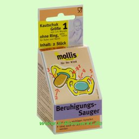 Kautschuk-Schnuller, ohne Ring (Mollis)