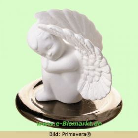 Duftstein Engel klein, mit Keramikteller gold (Primavera)