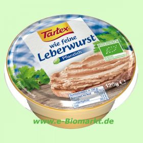 wie feine Leberwurst, rein pflanzlich (Tartex)