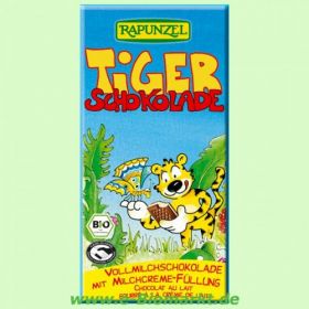 Tiger Vollmilch Schokolade mit Milchcreme-F�llung HIH (Rapunzel)