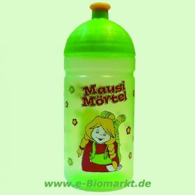 Trinkflasche ISYbe 500 ml, Mausi M�rtel, gr�ntransparent/hellgr�