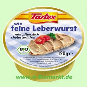 wie Schnittlauch Leberwurst, rein pflanzlich (Tartex)