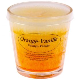 Stearinkerze Orange im Glas, nat�rlich �therischen �le (Kerzenfa