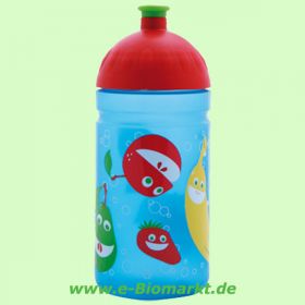 Trinkflasche ISYbe 500 ml, Obst, blautransparent/rot (ISYbe)