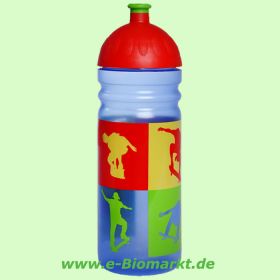 Trinkflasche ISYbe, 700ml, Sport, transparent/hellblau (ISYbe)