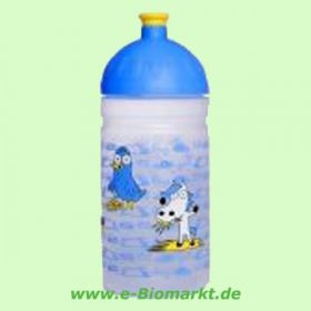 Trinkflasche ISYbe 500 ml, Cartoon, transparent/blau (ISYbe)