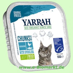 Katzenfutter Br�ckchen Huhn und Makrele (Yarrah)
