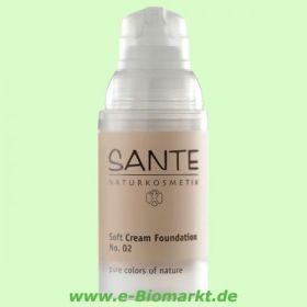 Soft Cream Foundation No.02, Light beige (Sante)