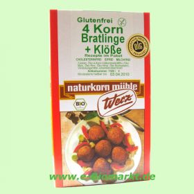 4-Korn-Vollkorn-Bratlinge und Kl��e, glutenfrei (Werz)
