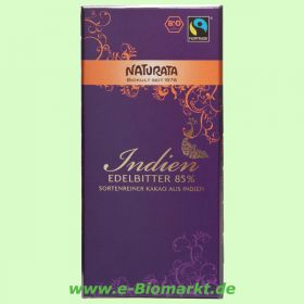 Edelbitter Schokolade Indien 85% (Naturata)